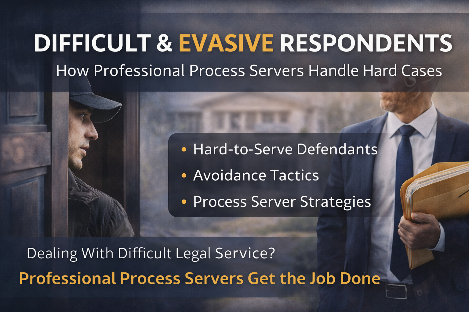 evasive respondent process server