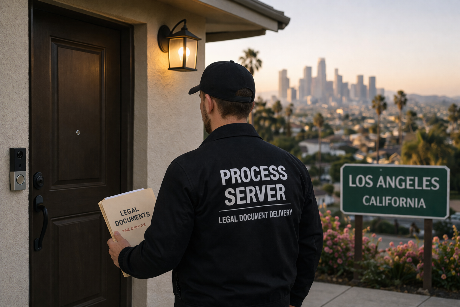 restraining order process server Los Angeles